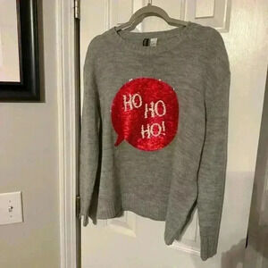 H&M Ho Ho Ho Sequin Sweater